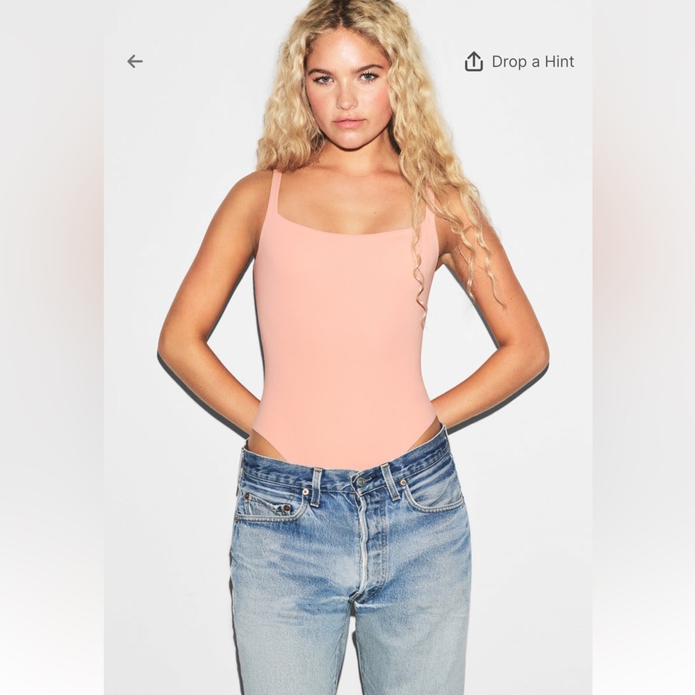 SKIMS Fits Everybody Square Neck Bodysuit Faded Nectar 3X BNWT